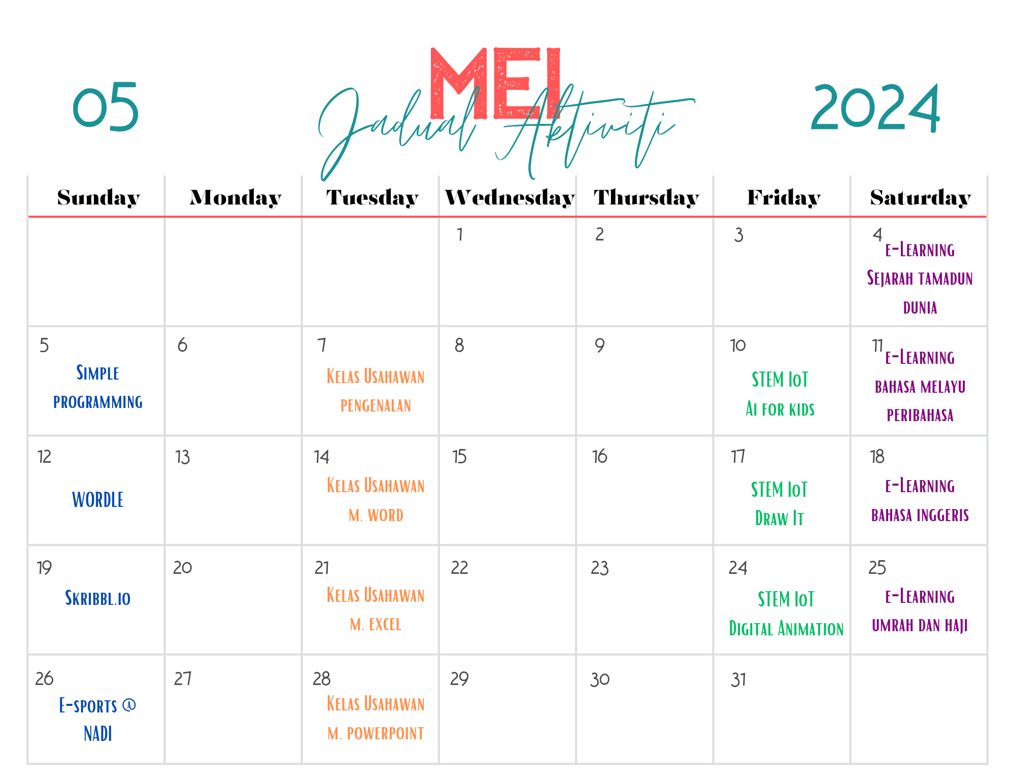 JADUAL AKTIVITI 2024