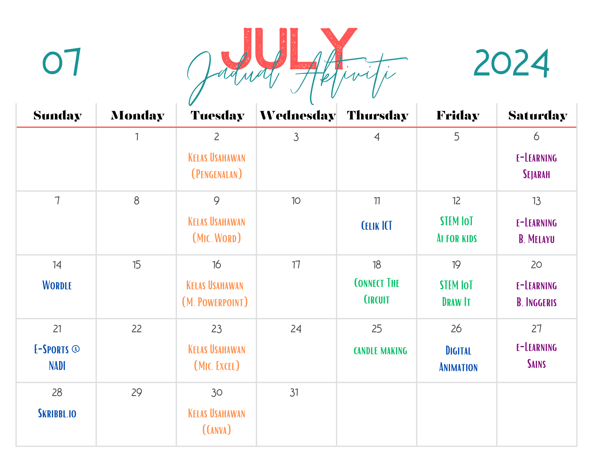 JADUAL AKTIVITI 2024 2