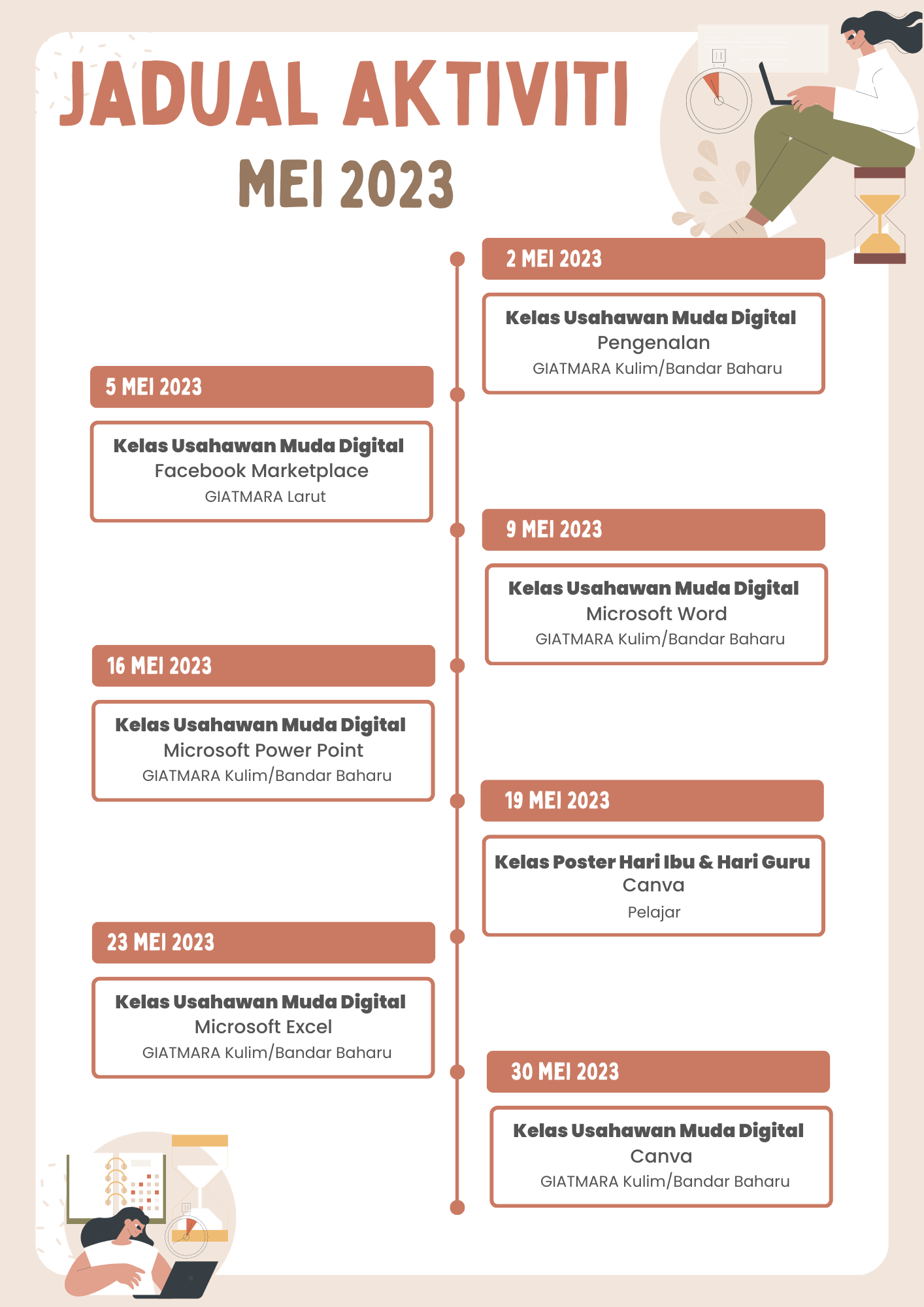 jadual aktiviti mei 2023